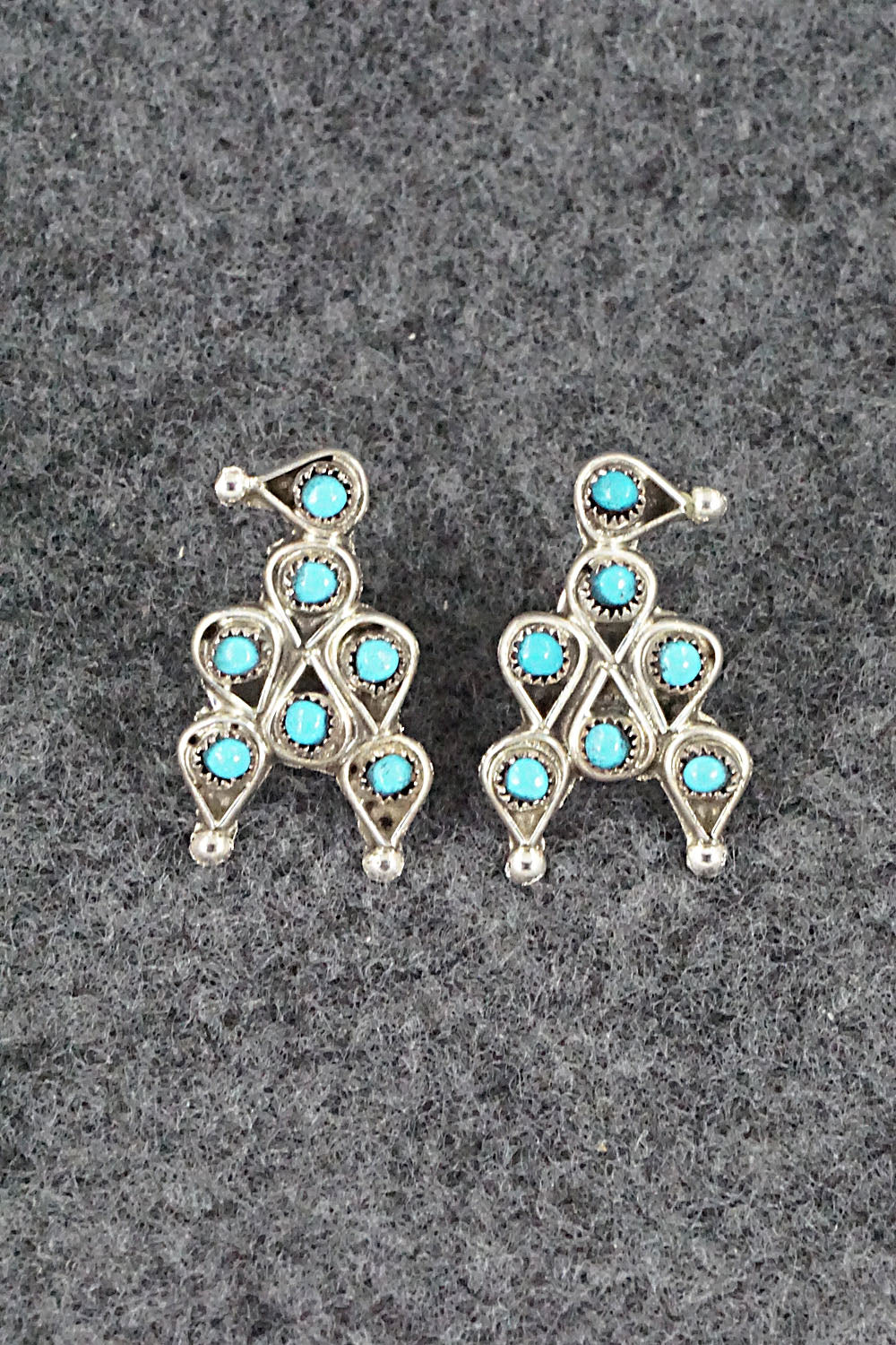 Turquoise & Sterling Silver Earrings - Waylon Johnson