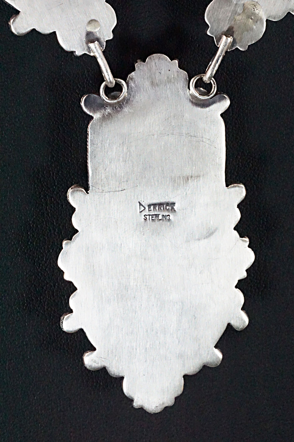 Turquoise, Spiny Oyster & Sterling Silver Necklace - Derrick Gordon