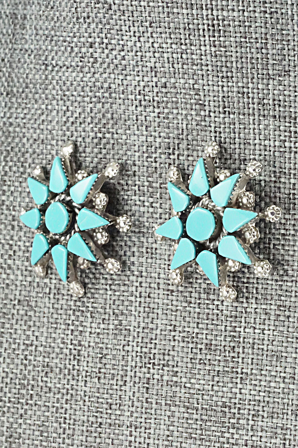Turquoise & Sterling Silver Earrings - Merlinda Chavez