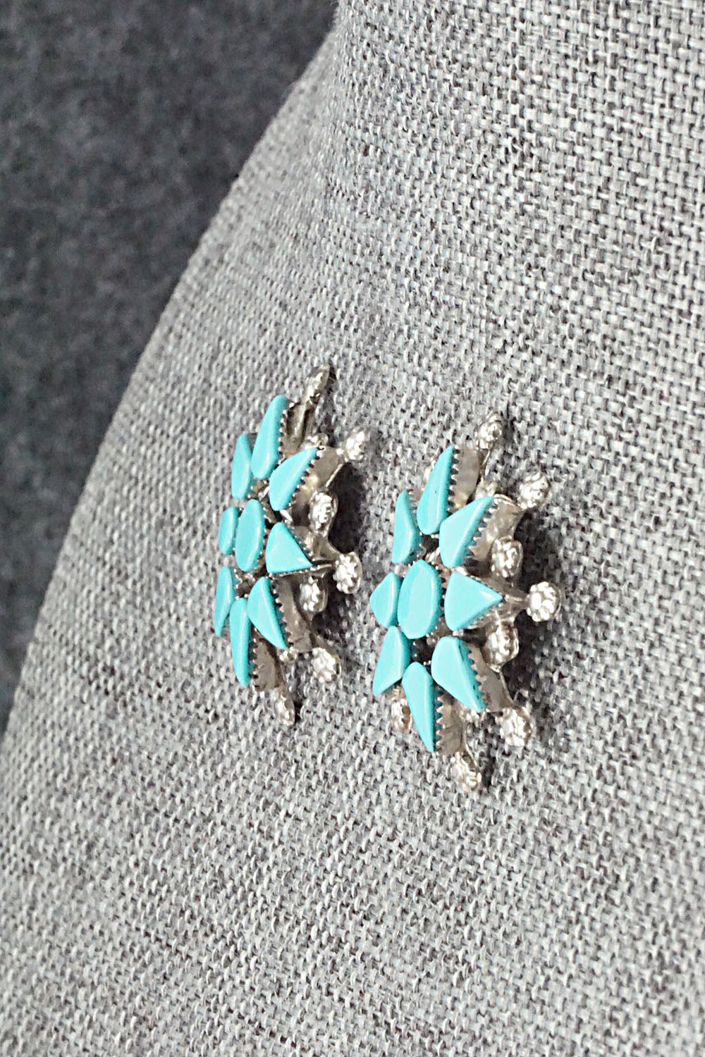 Turquoise & Sterling Silver Earrings - Merlinda Chavez