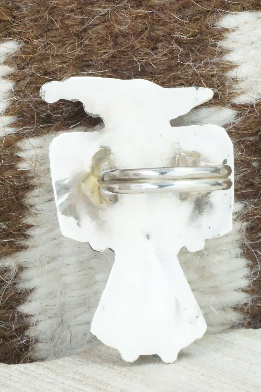 Multi Stone & Sterling Silver Inlay Ring - Delgar Cellicion - Size 8