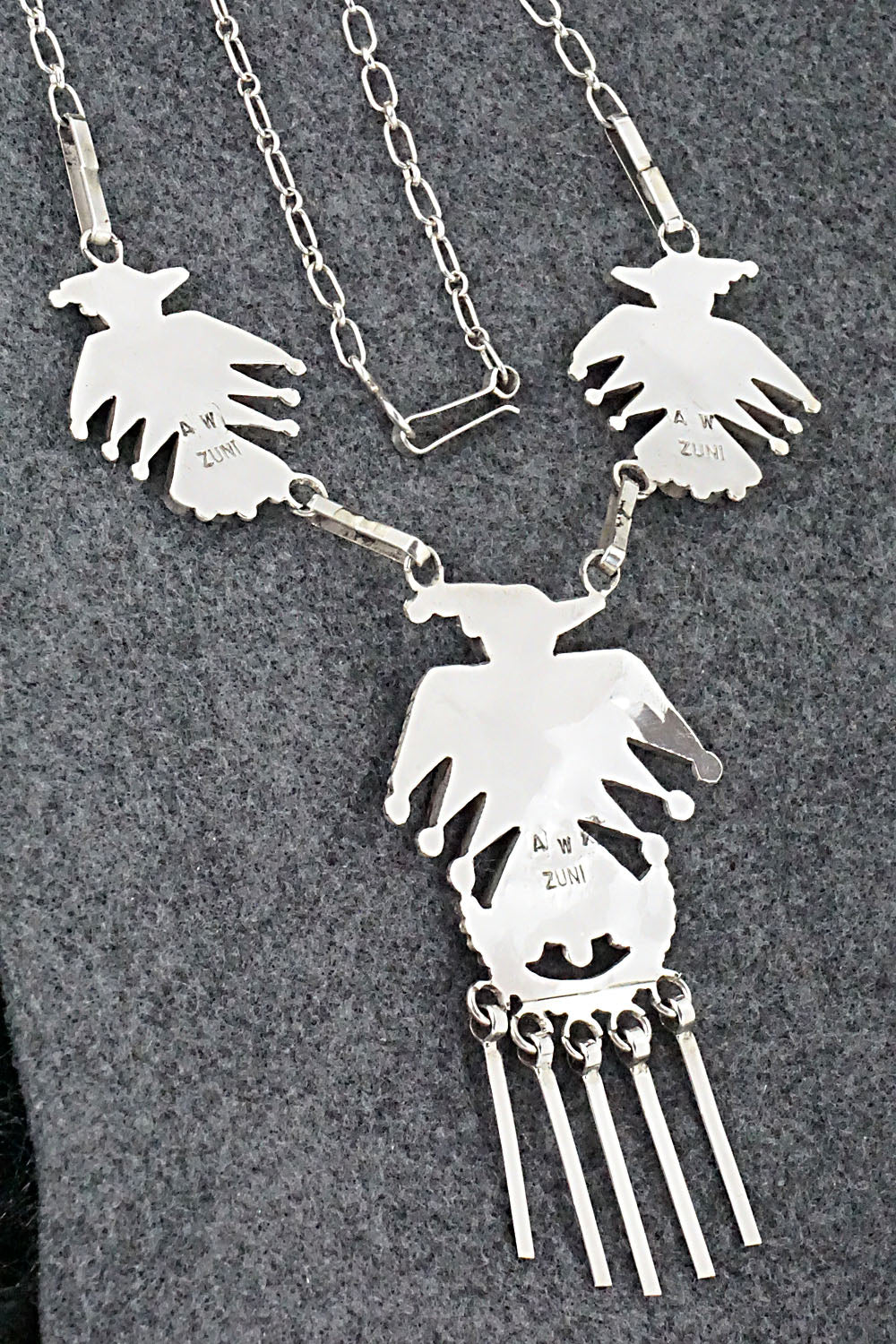 Multi Stone & Sterling Silver Inlay Necklace Set - Adrian Wallace