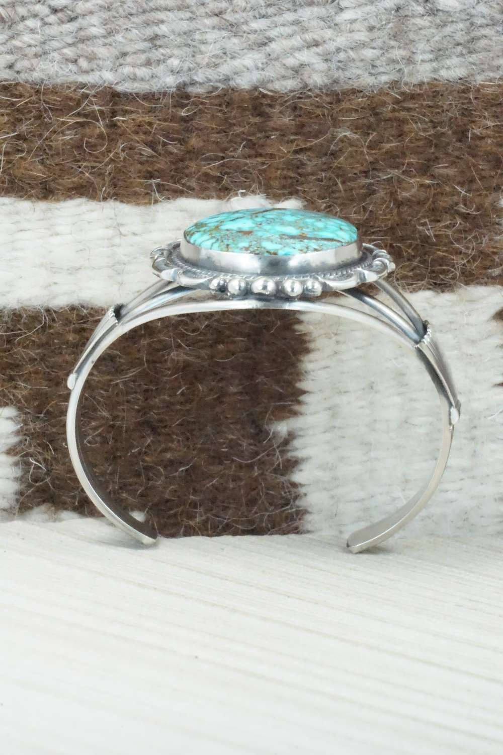 Turquoise & Sterling Silver Bracelet - Raymond Delgarito