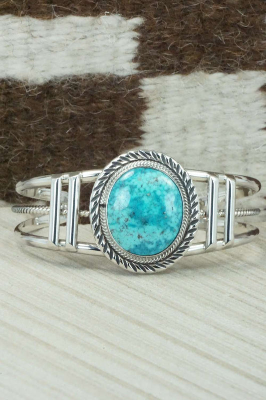 Turquoise & Sterling Silver Bracelet - Raymond Delgarito
