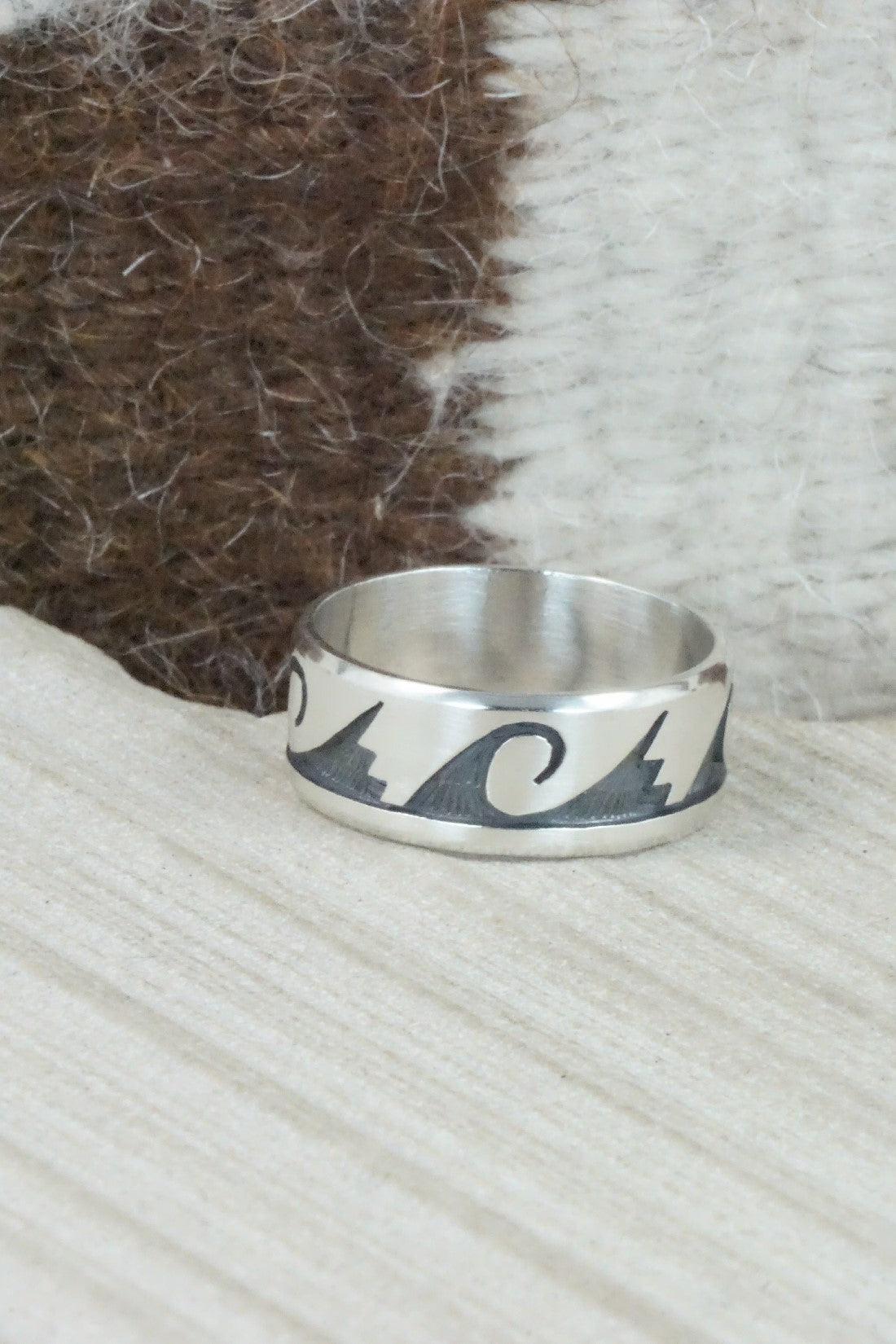 Sterling Silver Ring - Timothy Mowa - Size 11.75