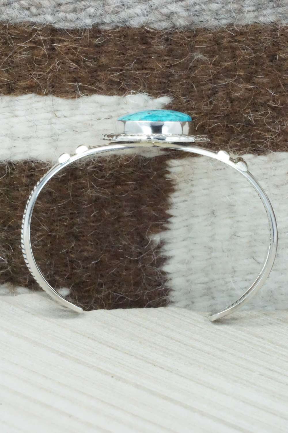 Turquoise & Sterling Silver Bracelet - Raymond Delgarito