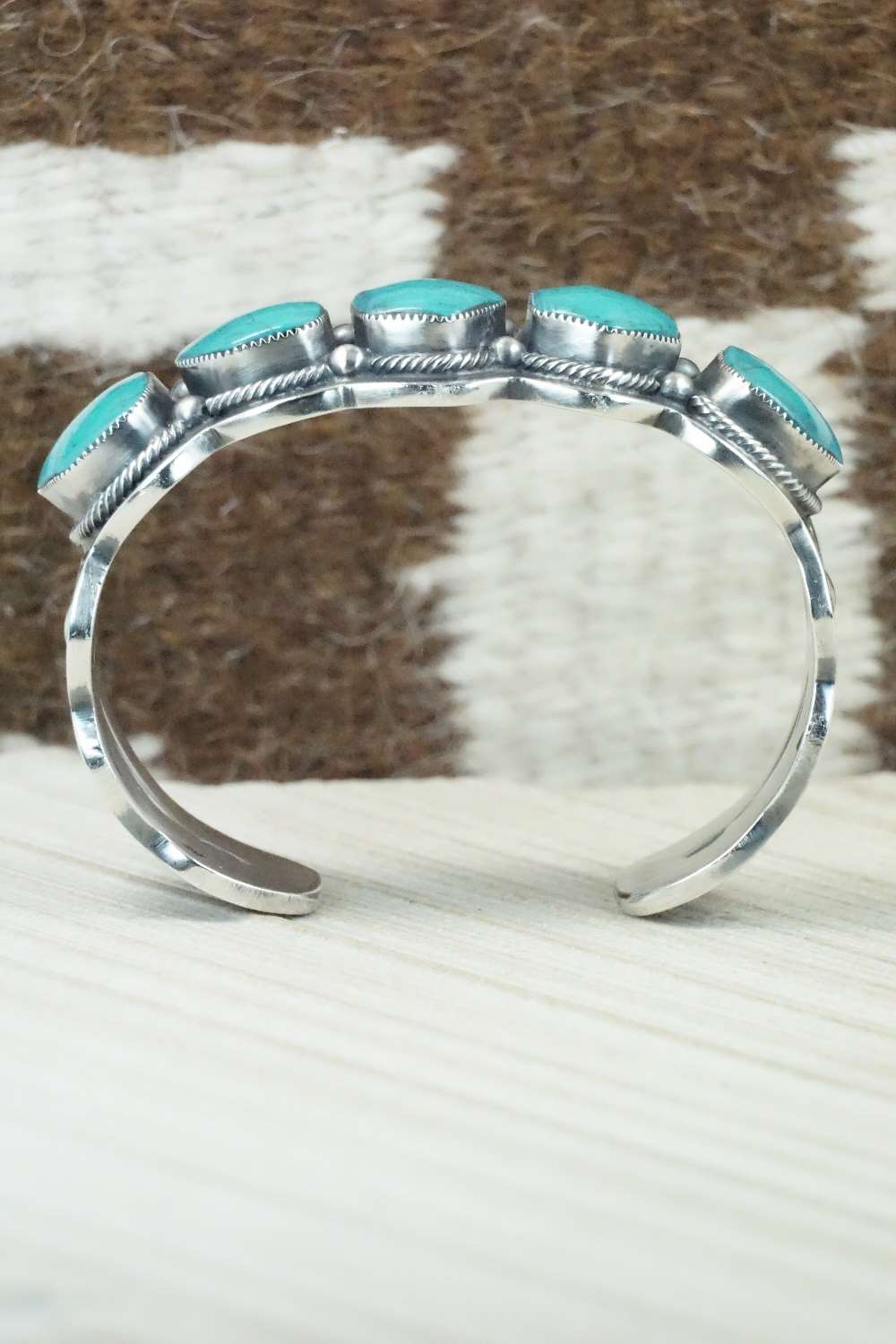 Turquoise & Sterling Silver Bracelet - Raymond Delgarito