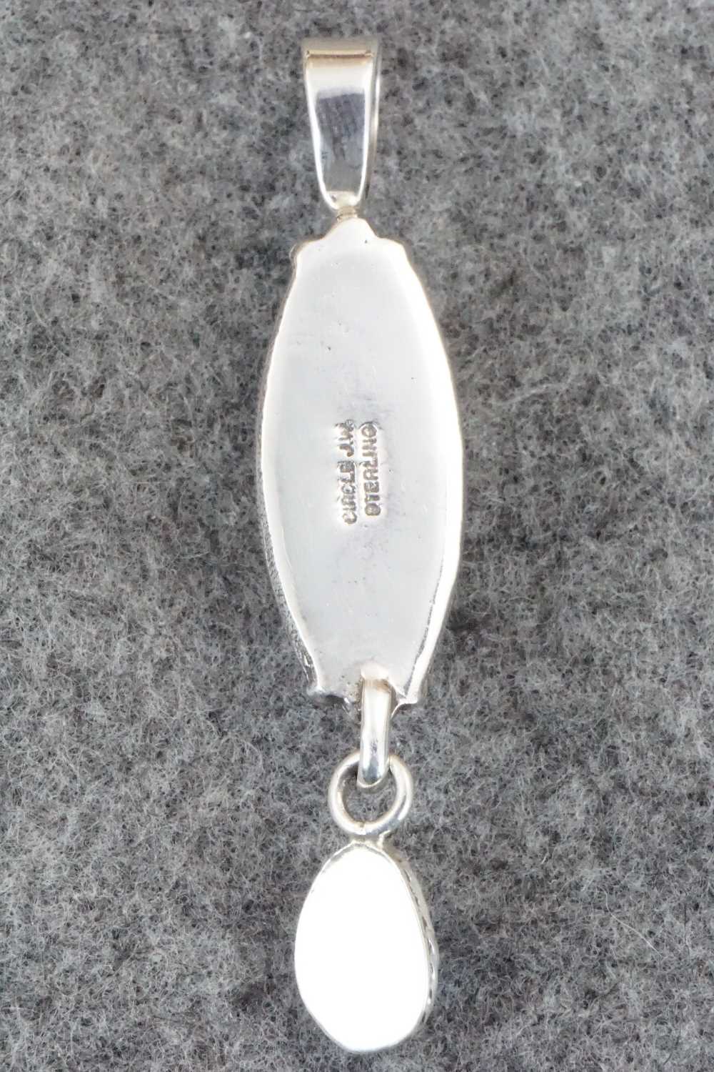 Turquoise & Sterling Silver Pendant - Circle J. W.