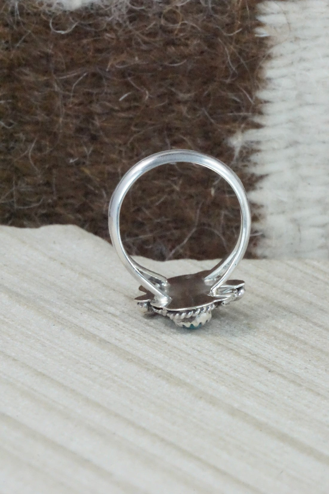 Turquoise & Sterling Silver Ring - Alice Rose Saunders - Size 6.75