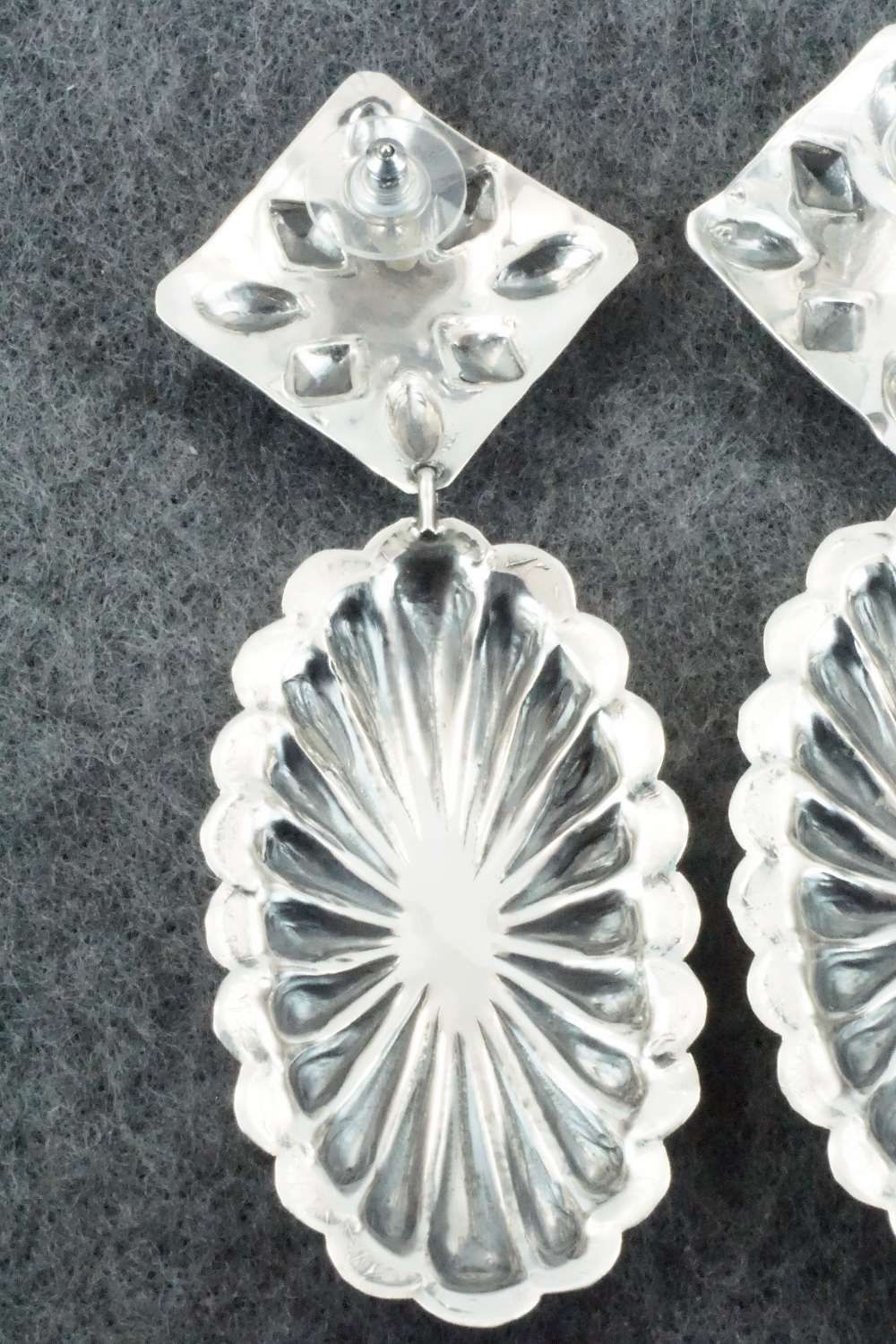 Spiny Oyster and Sterling Silver Earrings - Rita Lee