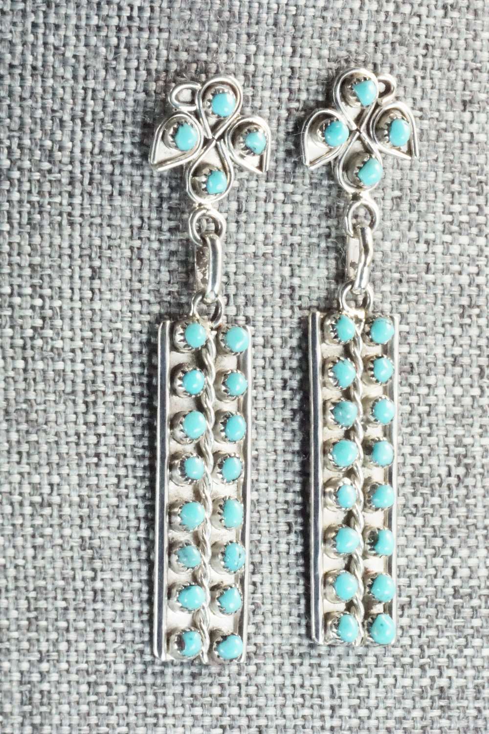 Turquoise & Sterling Silver Earrings - Herbert Lastiyano