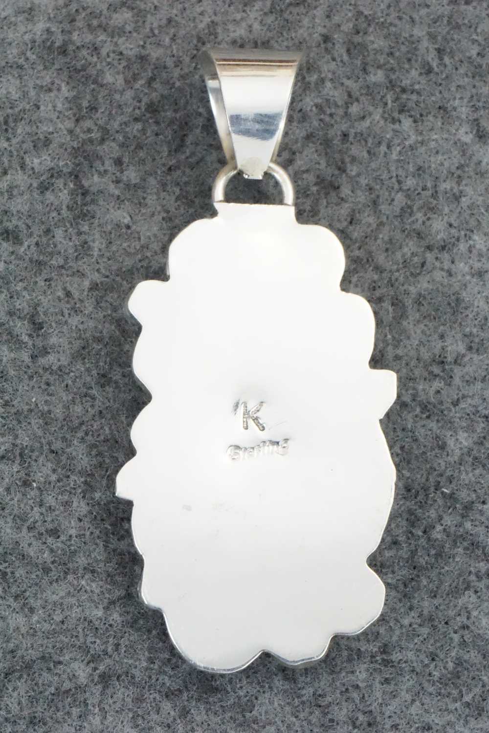 Turquoise & Sterling Silver Pendant - Kenneth Jones