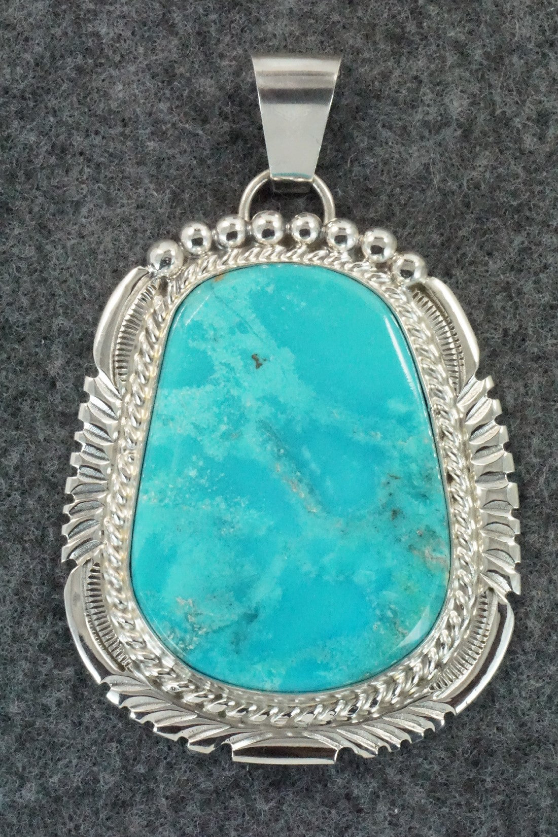 Turquoise & Sterling Silver Pendant - Alvin Joe