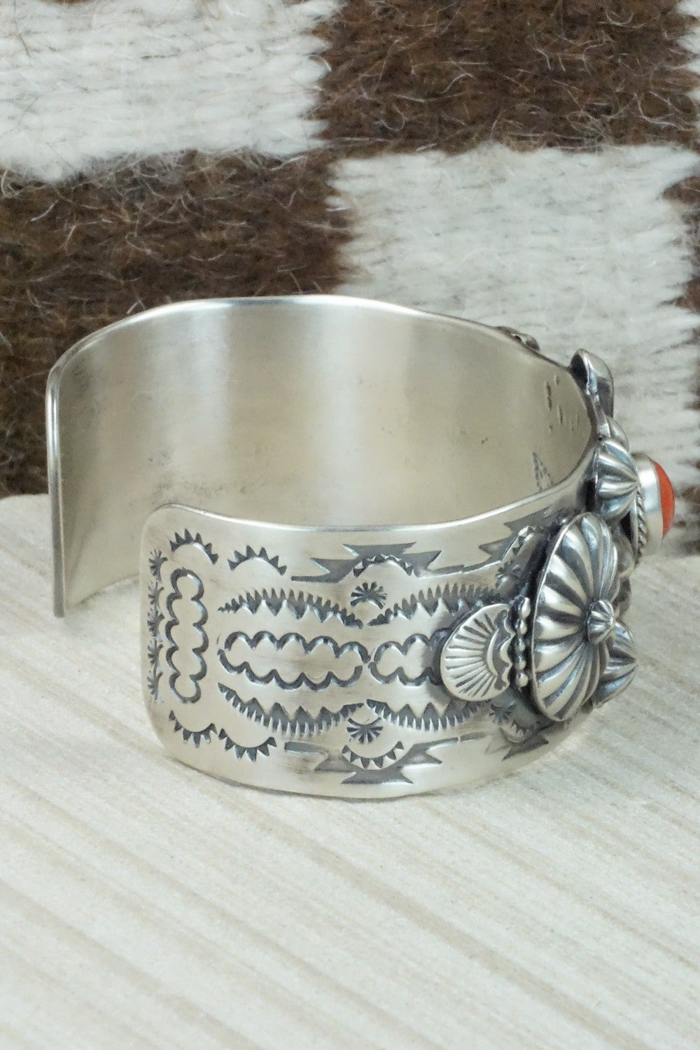 Coral and Sterling Silver Bracelet - Andrew Gordon