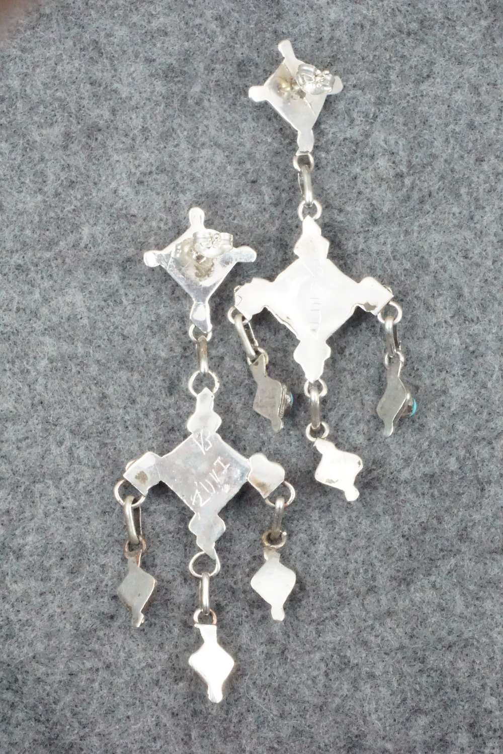 Turquoise & Sterling Silver Earrings - Verdie Booqua