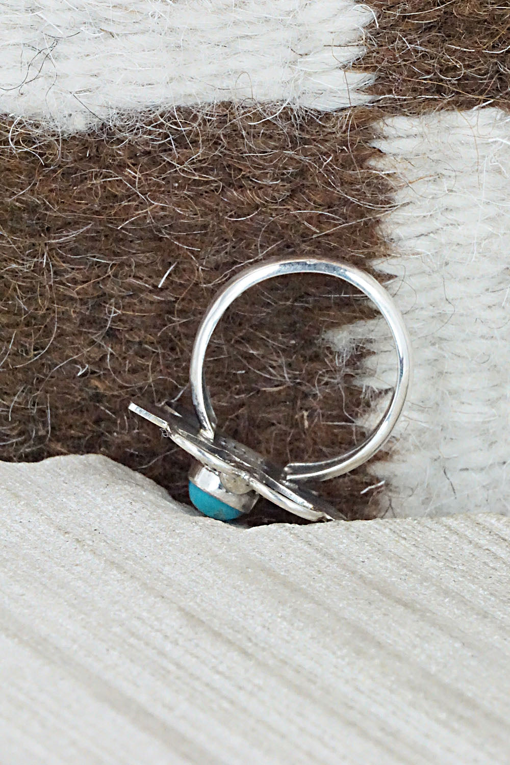 Turquoise and Sterling Silver Ring - Betta Lee - Size 7