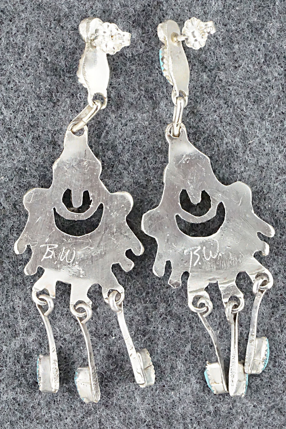 Turquoise & Sterling Silver Earrings - Bernadette Wyaco
