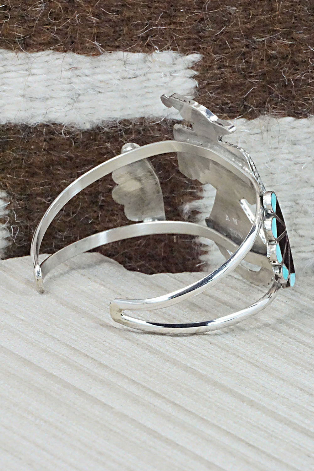 Multi Stone & Sterling Silver Inlay Bracelet - Adrian Wallace