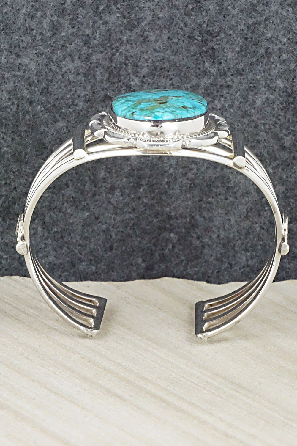 Turquoise & Sterling Silver Bracelet - Raymond Delgarito