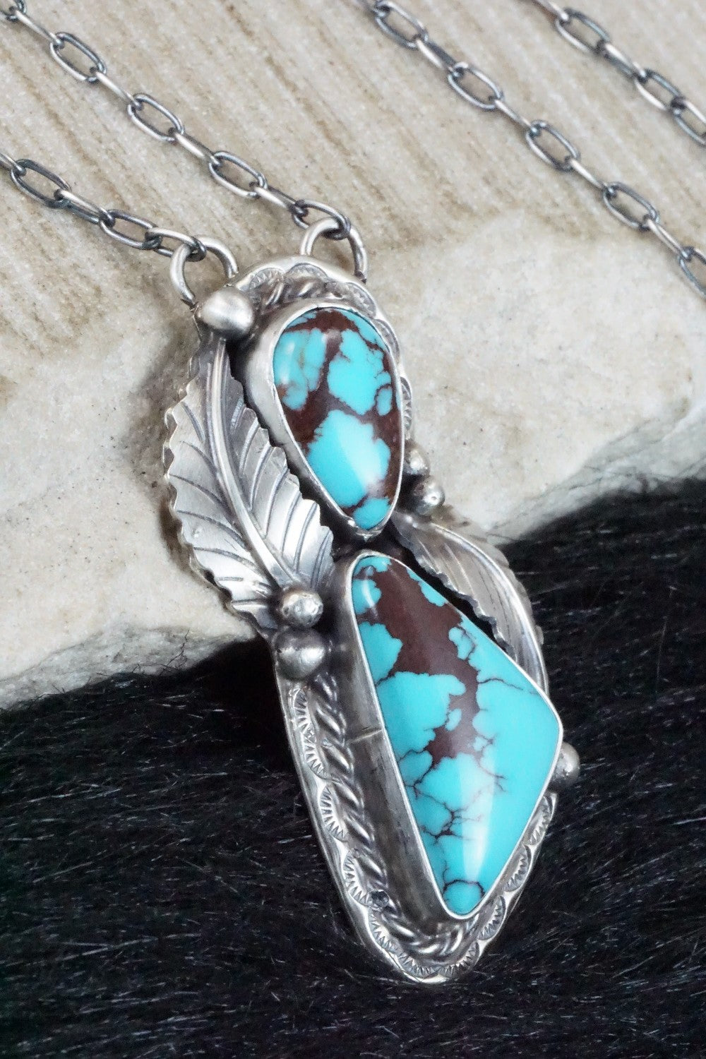 Turquoise & Sterling Silver Necklace - Betta Lee