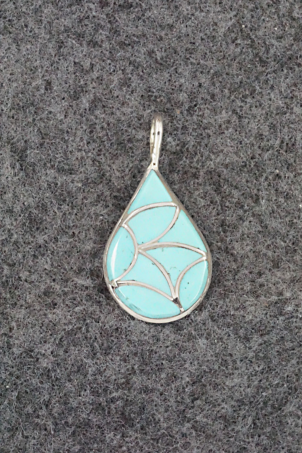 Turquoise & Sterling Silver Pendant - Delorna Lahi