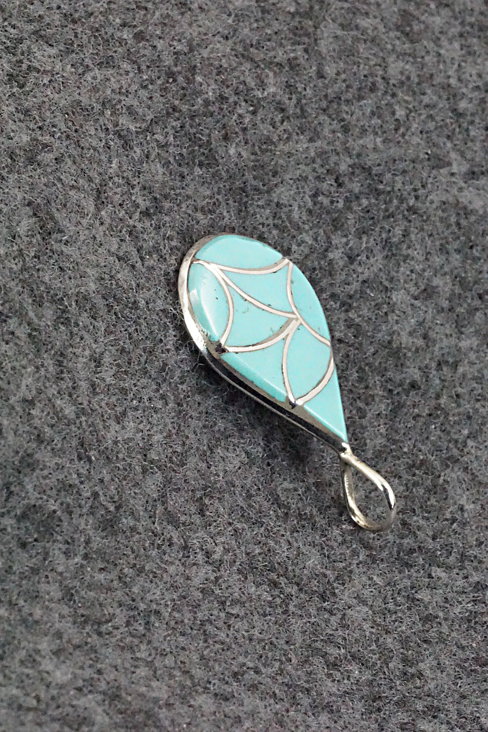 Turquoise & Sterling Silver Pendant - Delorna Lahi