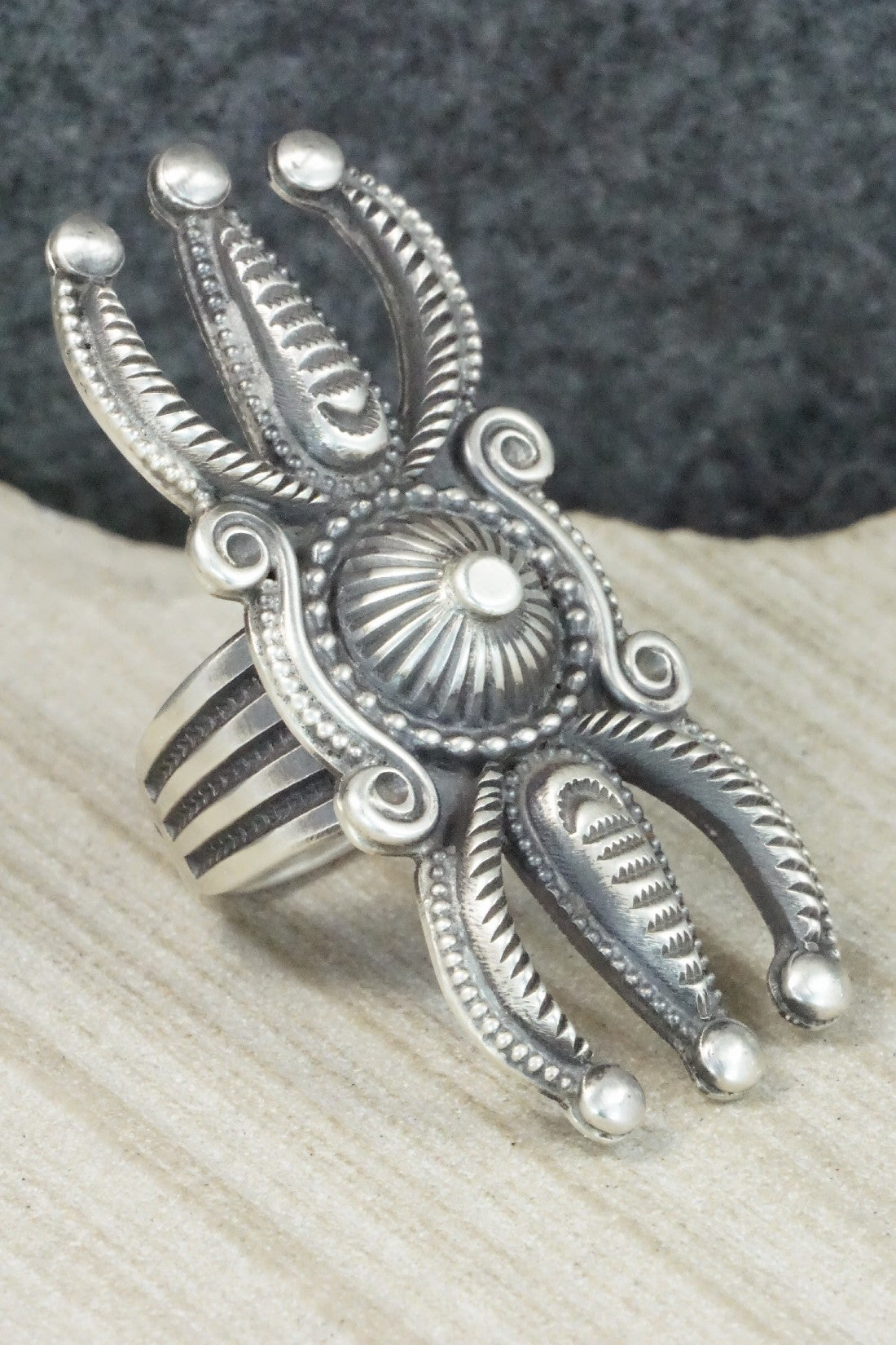 Sterling Silver Ring - Calvin Martinez - Size 9.5