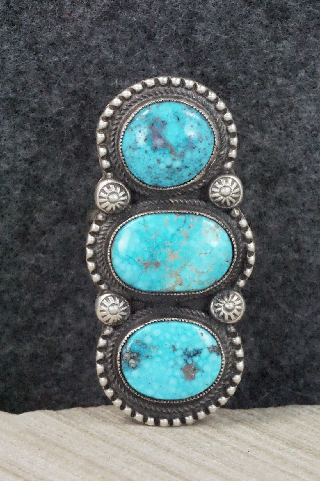 Turquoise & Sterling Silver Ring - Calvin Martinez - 8