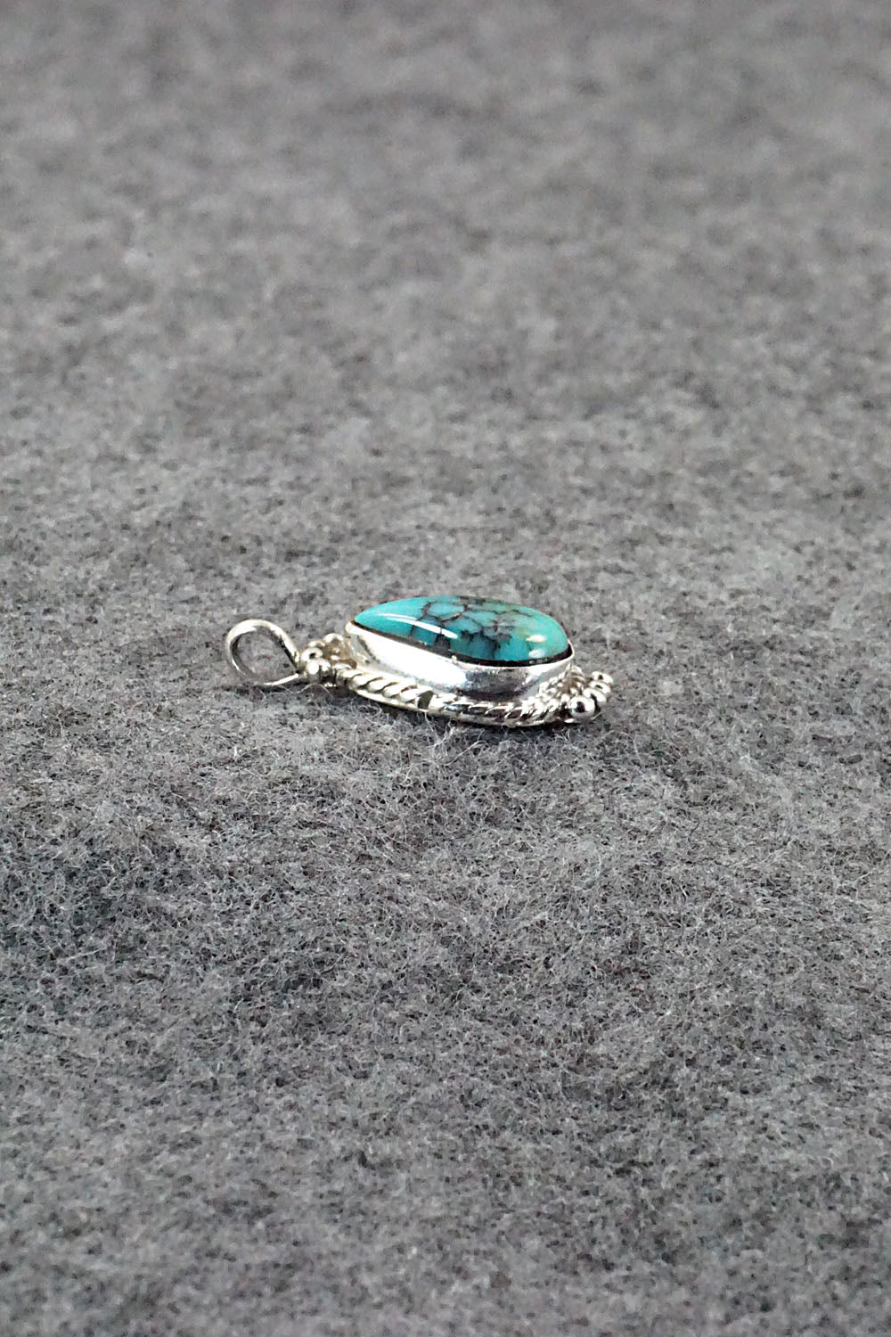 Turquoise and Sterling Silver Pendant - Jan Mariano
