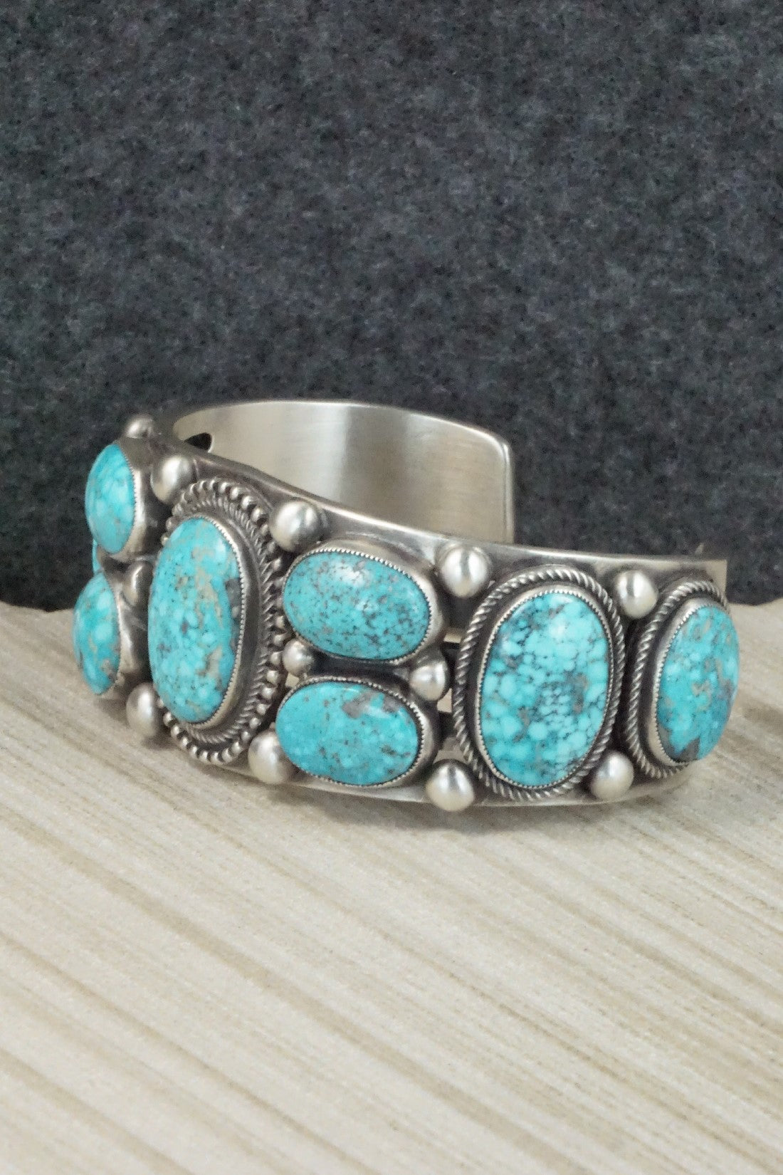 Turquoise and Sterling Silver Bracelet - Calvin Martinez
