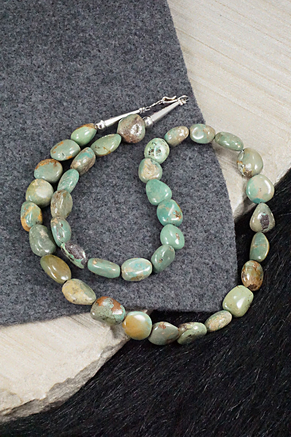 Turquoise and Sterling Silver Necklace - Louise Joe