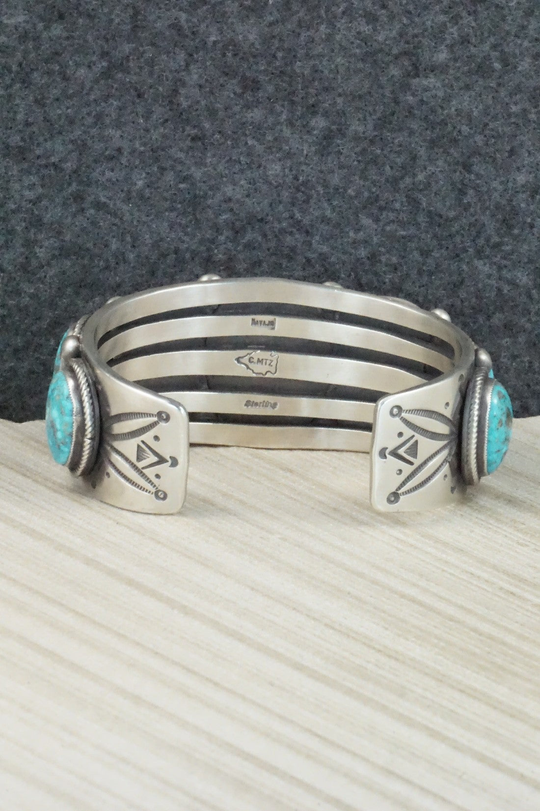Turquoise and Sterling Silver Bracelet - Calvin Martinez