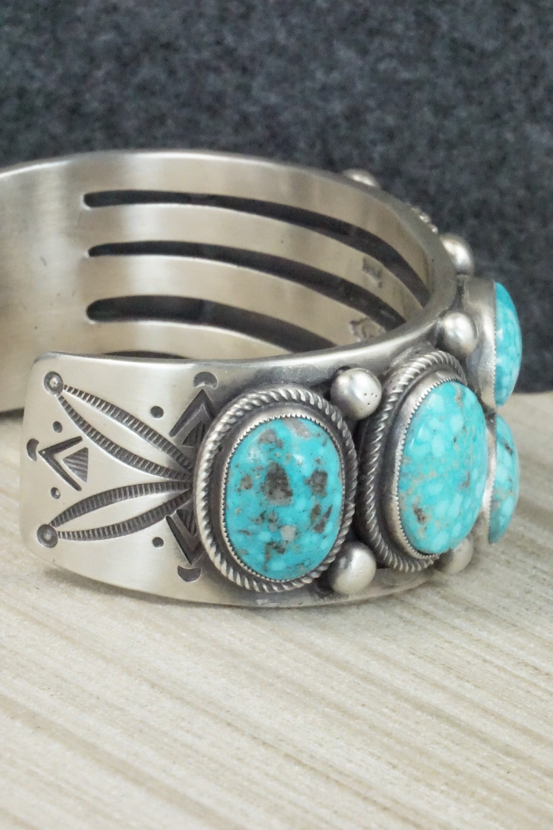 Turquoise and Sterling Silver Bracelet - Calvin Martinez