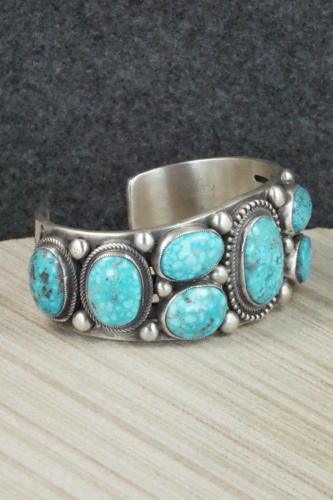 Turquoise and Sterling Silver Bracelet - Calvin Martinez