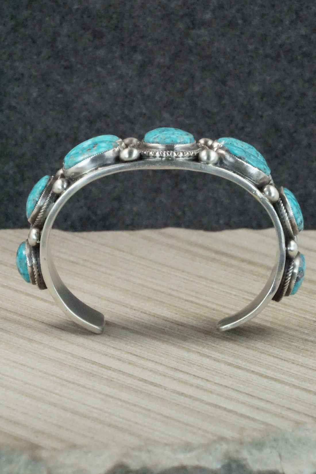 Turquoise and Sterling Silver Bracelet - Calvin Martinez