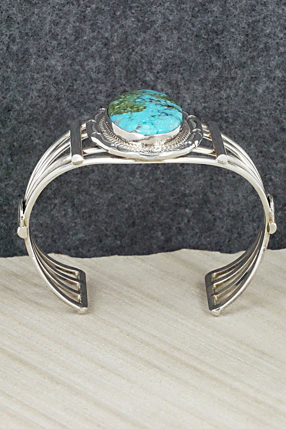 Turquoise & Sterling Silver Bracelet - Raymond Delgarito