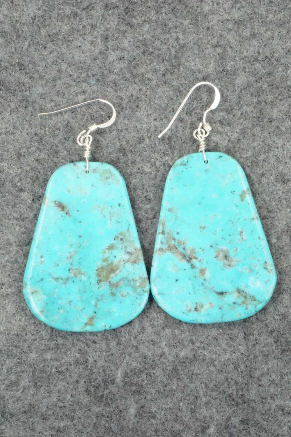Turquoise & Sterling Silver Earrings - Lupe Lovato