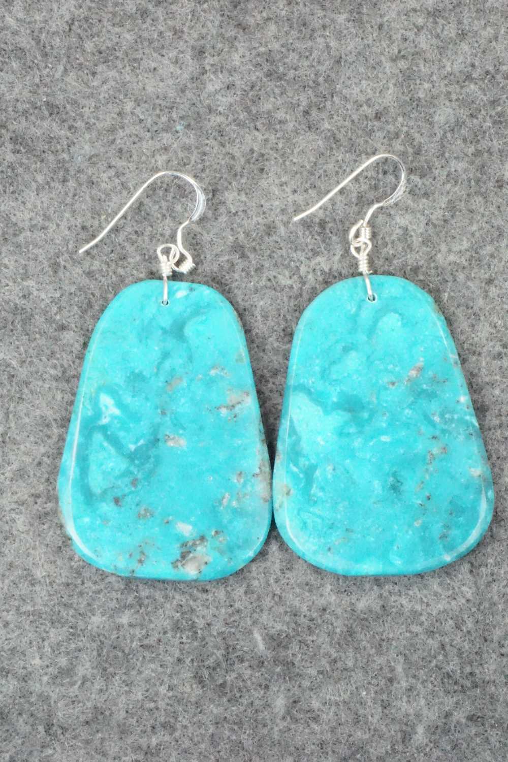 Turquoise & Sterling Silver Earrings - Lupe Lovato