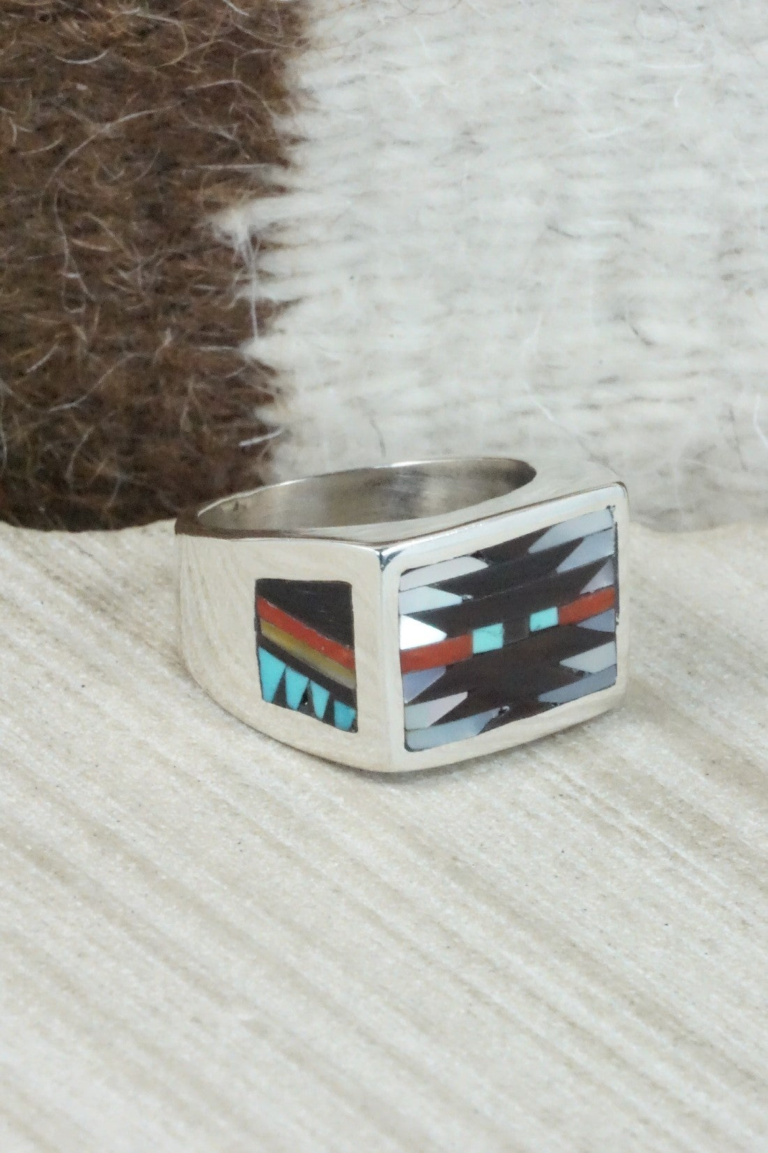 Multi Stone & Sterling Silver Ring - Charlotte Dishta - Size 10.75