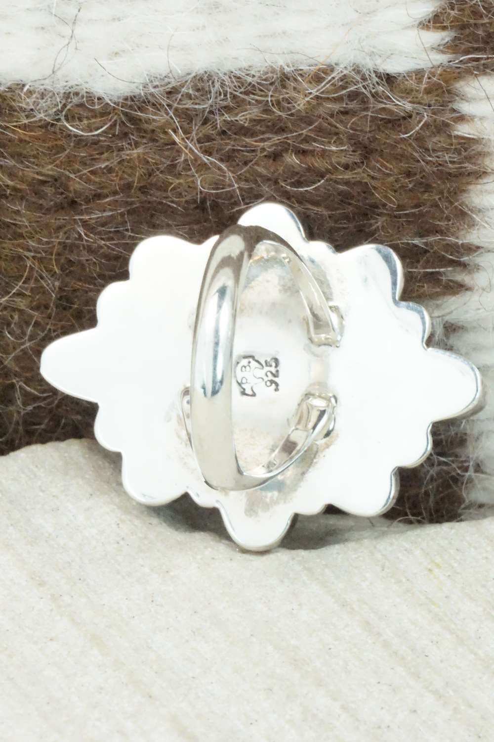 Multi Stone & Sterling Silver Ring - Bobby Platero - Size 6.75