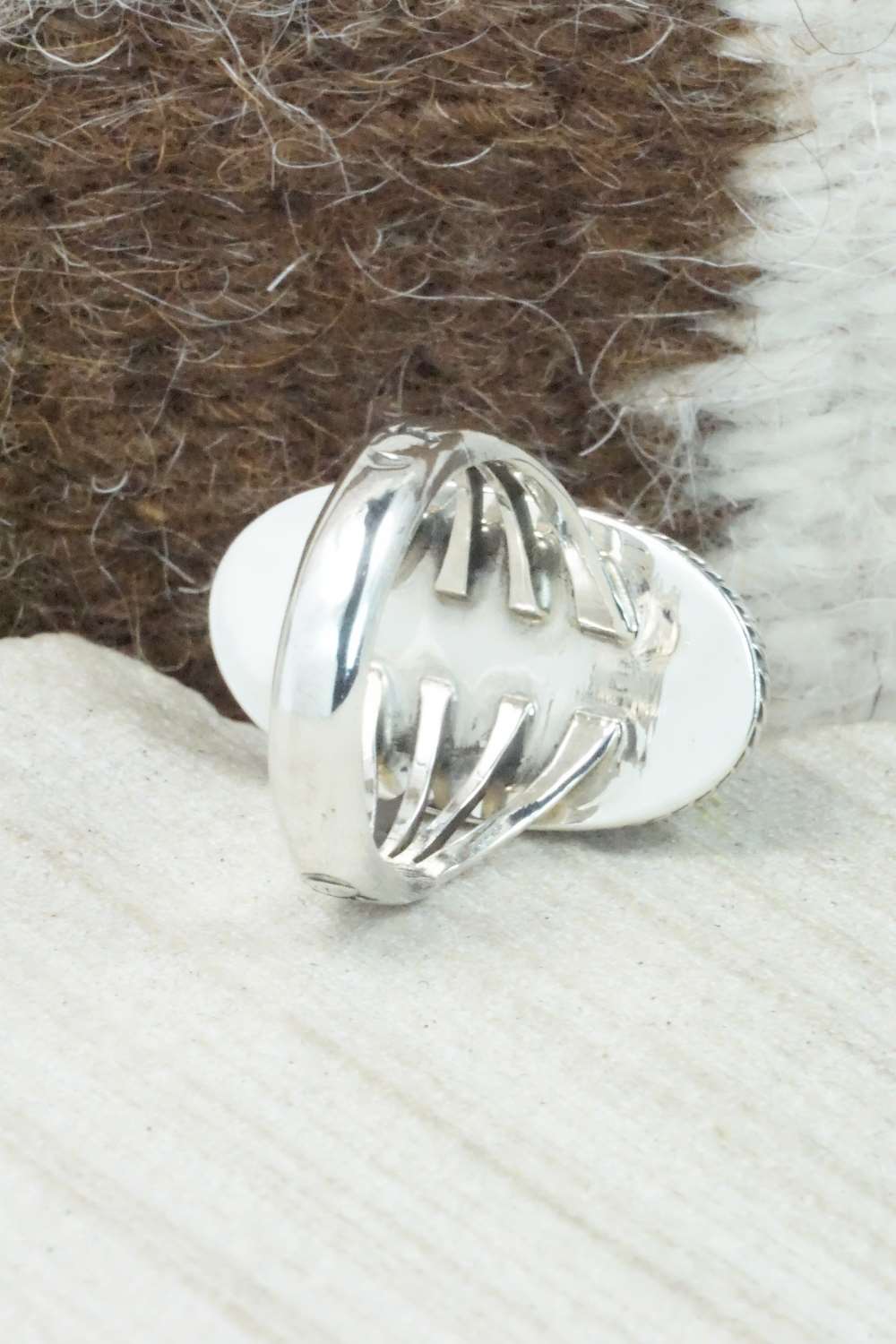 Turquoise & Sterling Silver Ring - Nila Johnson - Size 7.5