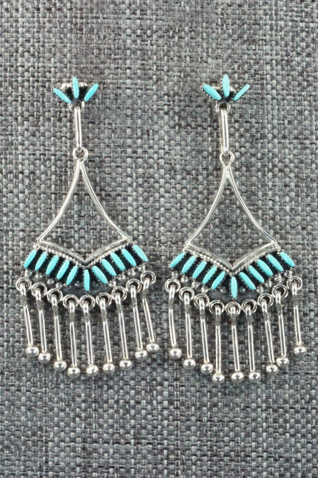 Turquoise & Sterling Silver Earrings - Mildred Ukestine