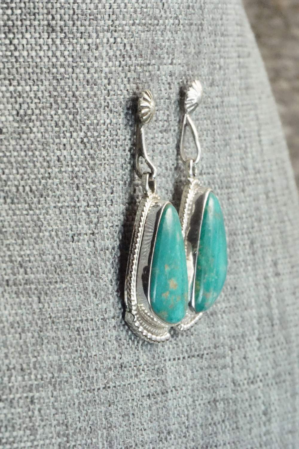 Turquoise & Sterling Silver Earrings - Sharon McCarthy