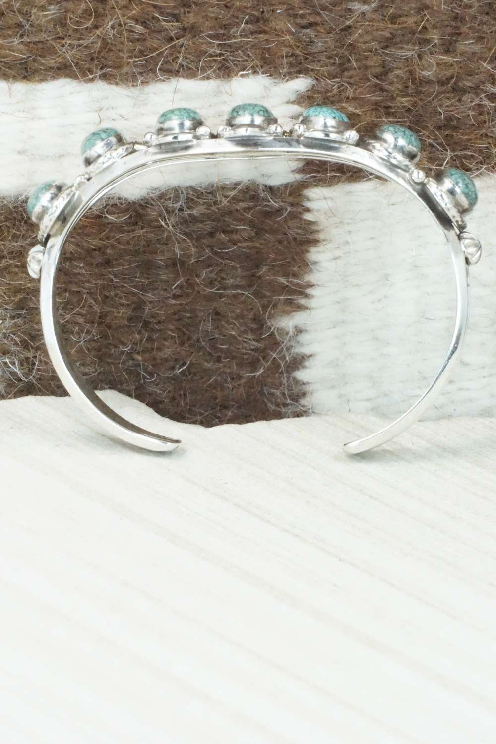 Turquoise & Sterling Silver Bracelet - Navajo