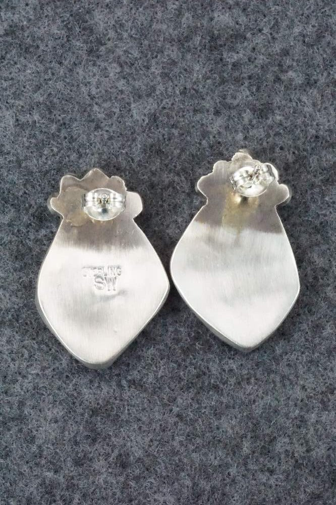 Spiny Oyster & Sterling Silver Earrings - Selina Warner