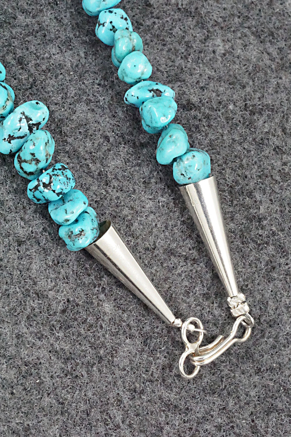 Turquoise and Sterling Silver Necklace - Louise Joe