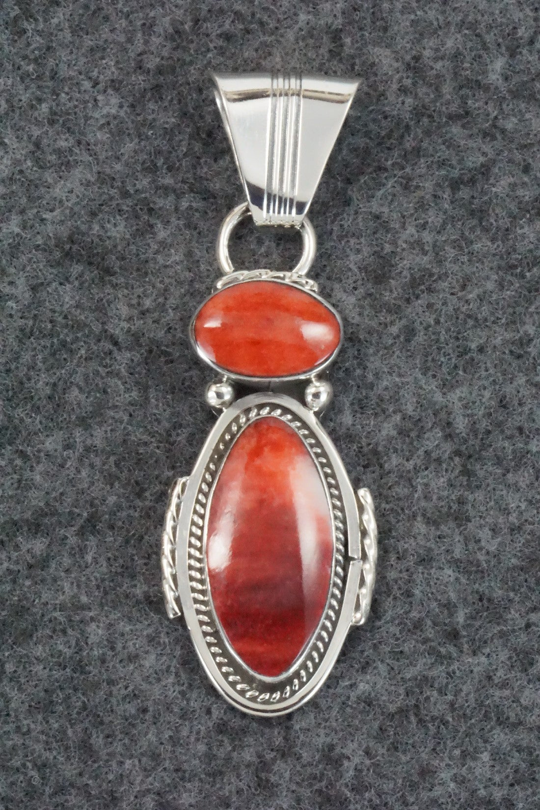 Spiny Oyster and Sterling Silver Pendant - Sadie Jim