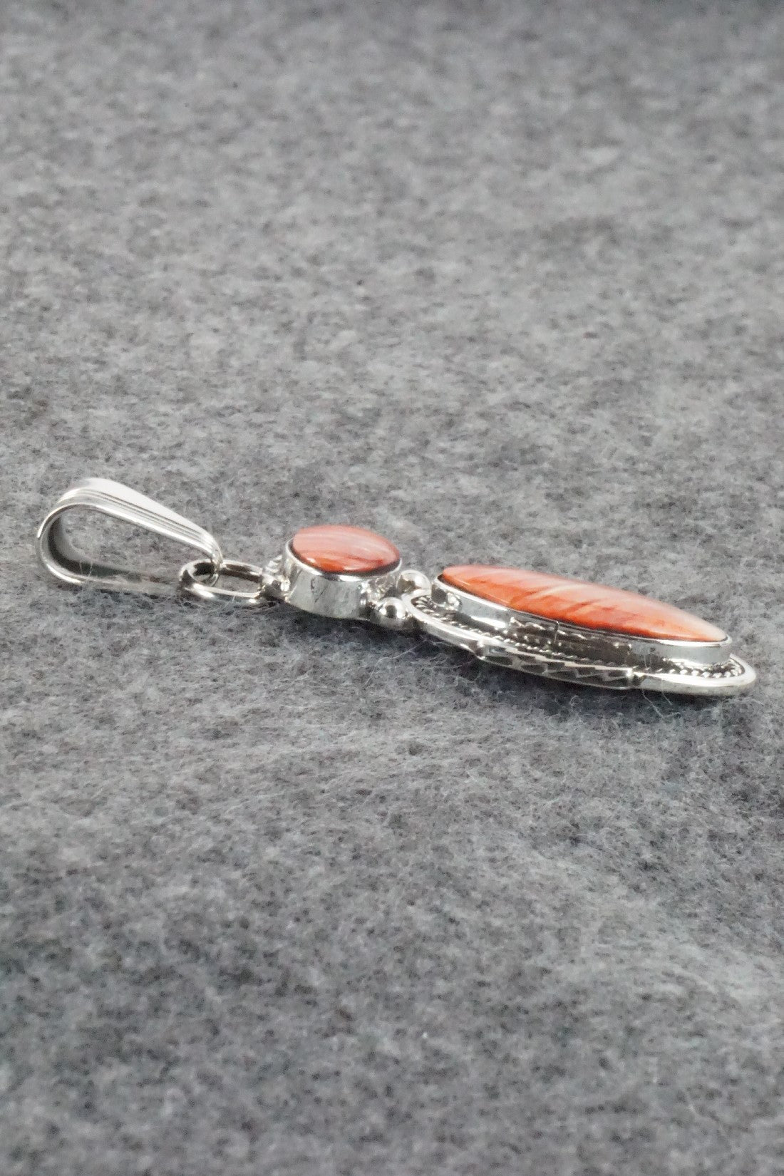 Spiny Oyster and Sterling Silver Pendant - Sadie Jim