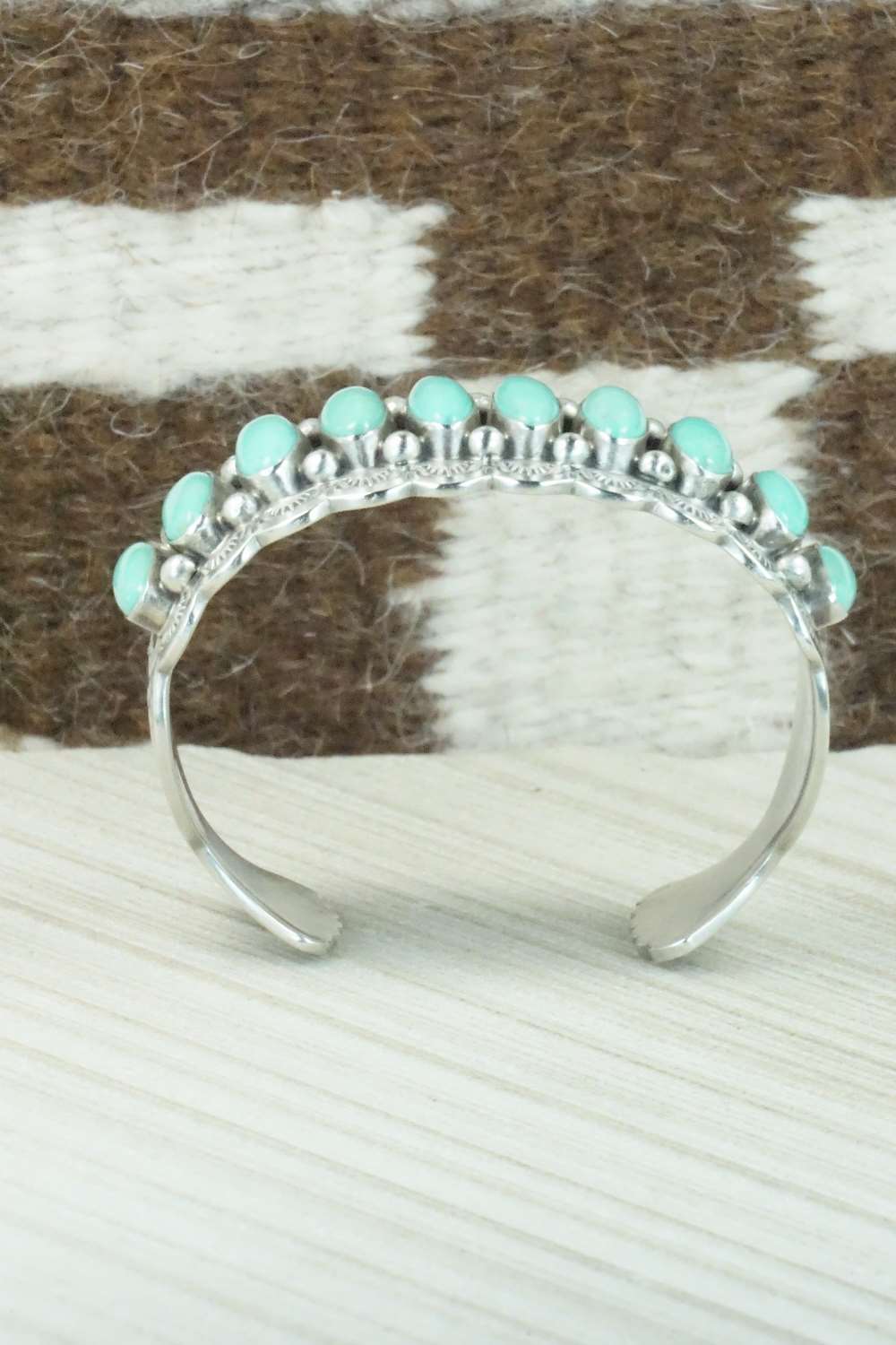 Turquoise & Sterling Silver Bracelet - Navajo