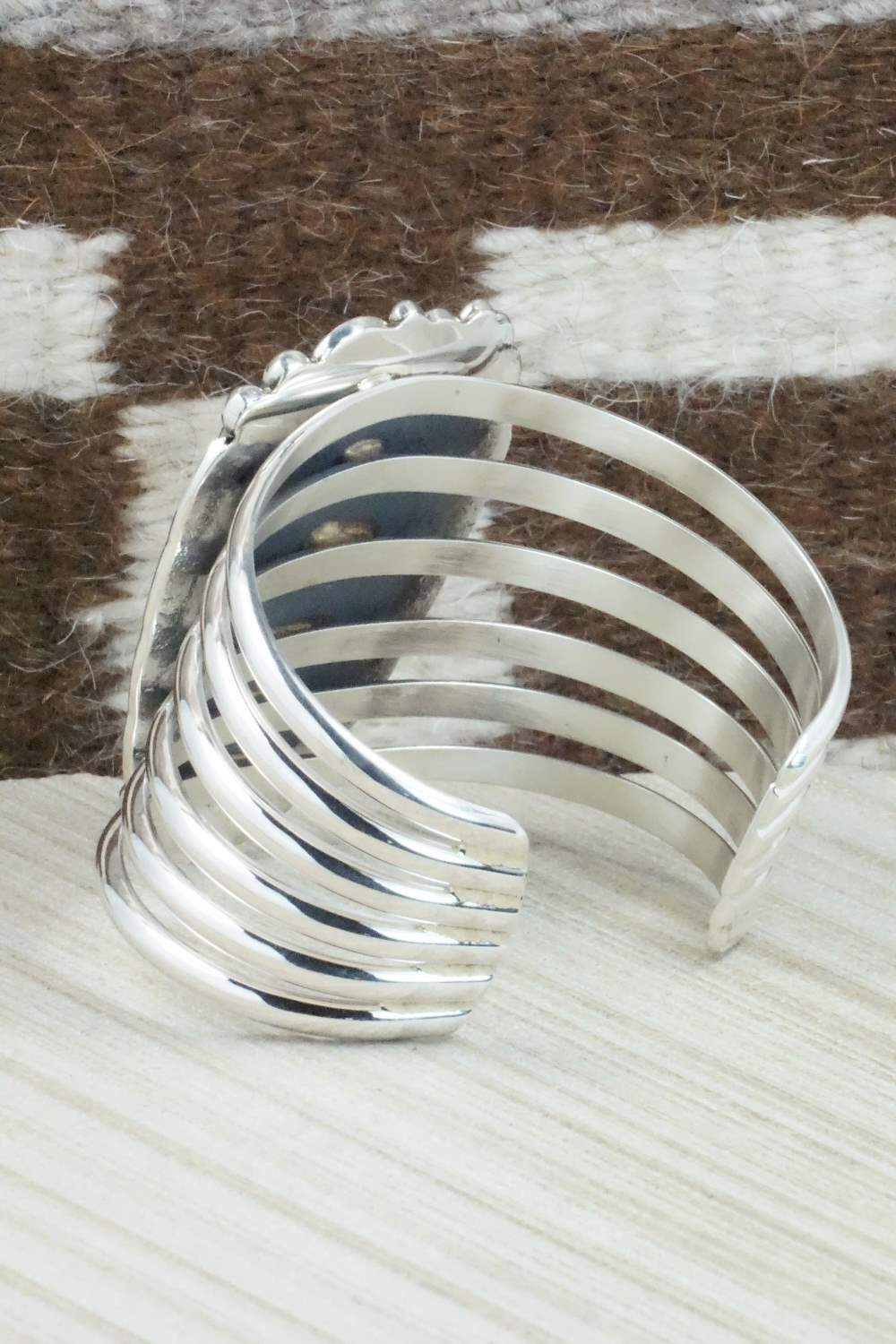 Turquoise & Sterling Silver Bracelet - Leslie Nez